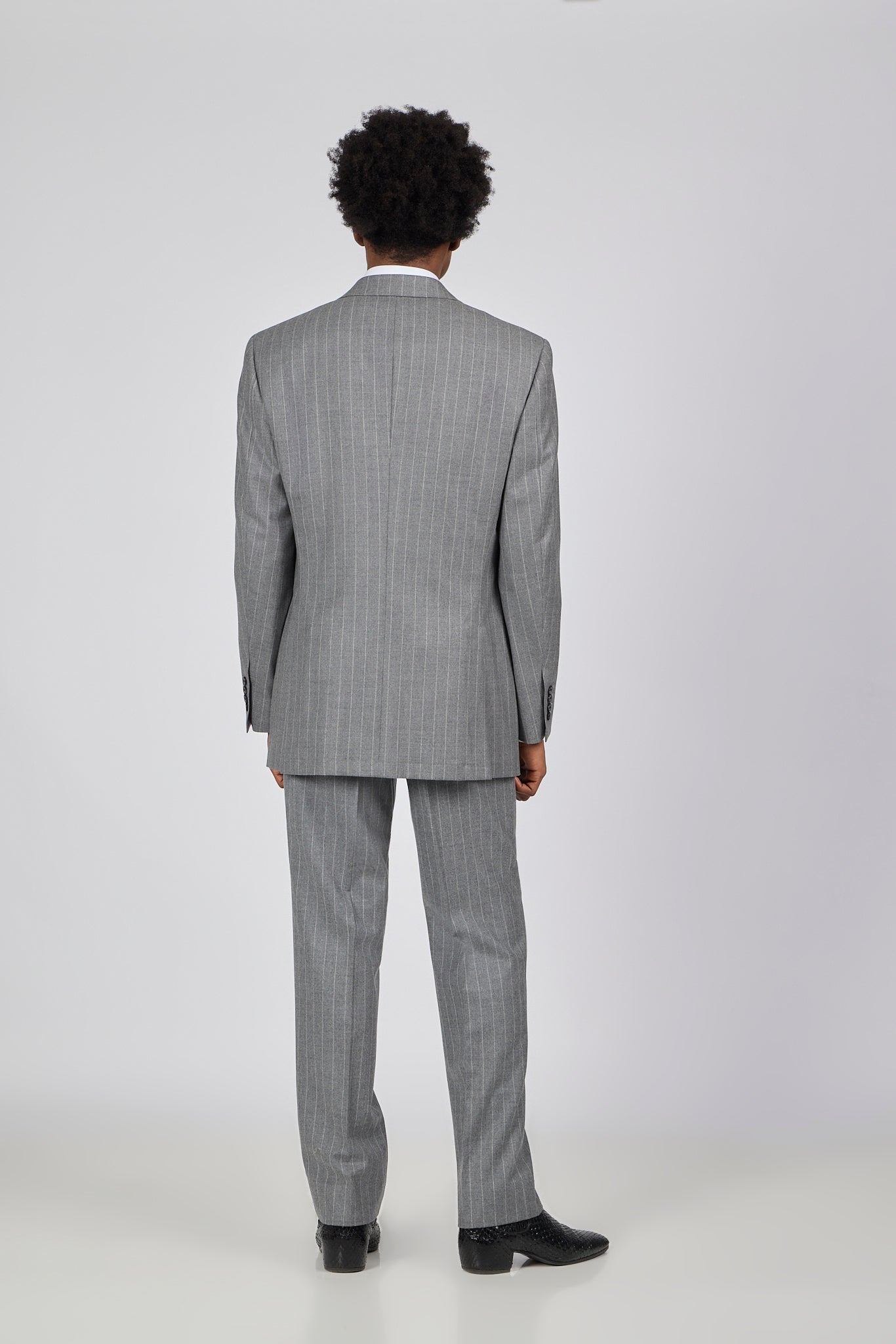 PM Grey Pinstripe Double-Breasted Suit