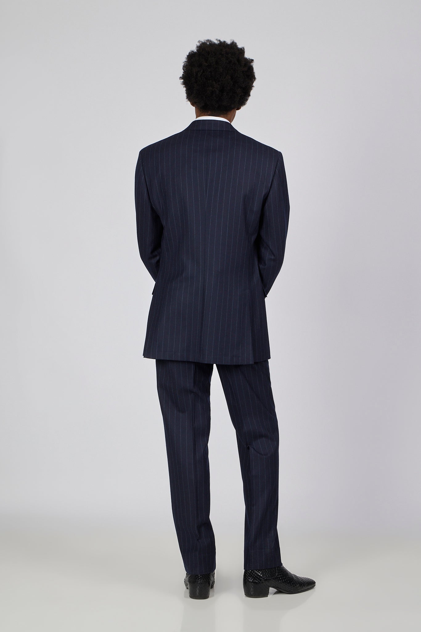 PM Window Panel SB Suit - Navy Pinstripe Perfection
