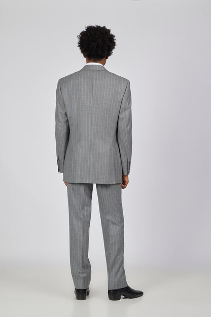 PM Grey Pinstripe Double-Breasted Suit