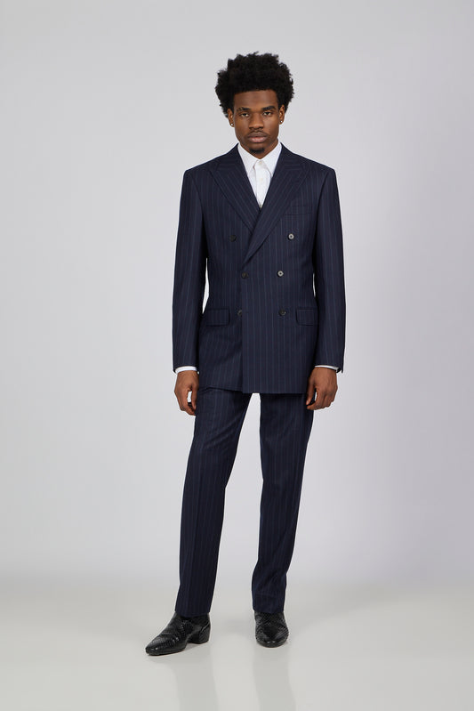 PM Window Panel SB Suit - Navy Pinstripe Perfection