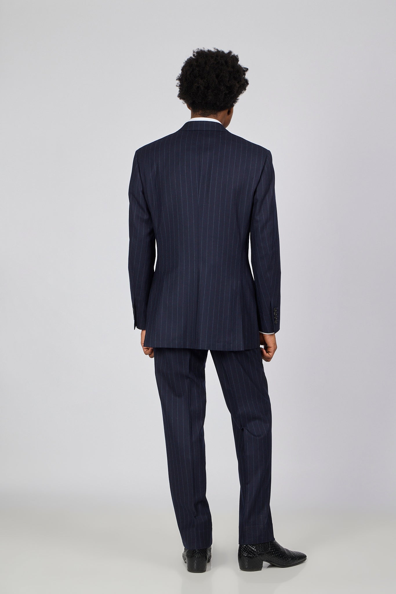 PM Window Panel SB Suit - Navy Pinstripe Perfection
