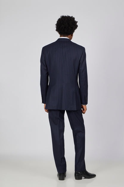 PM Window Panel SB Suit - Navy Pinstripe Perfection