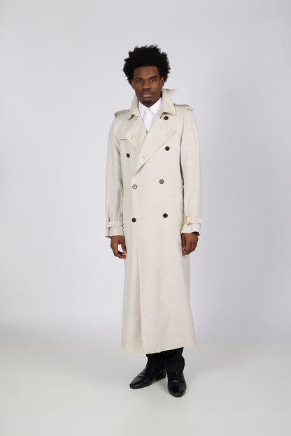 PM Line Trench Coat - Timeless Elegance in Light Beige