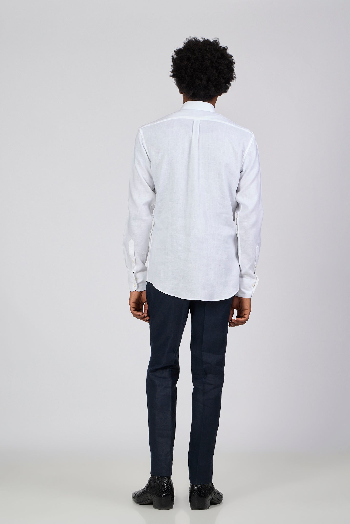 PM Navy Linen 5 Pocket Pant